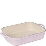 Le Creuset Signature Enameled Cast Iron Rectangular Roasting Pan, 5.25-Quart, Shallot