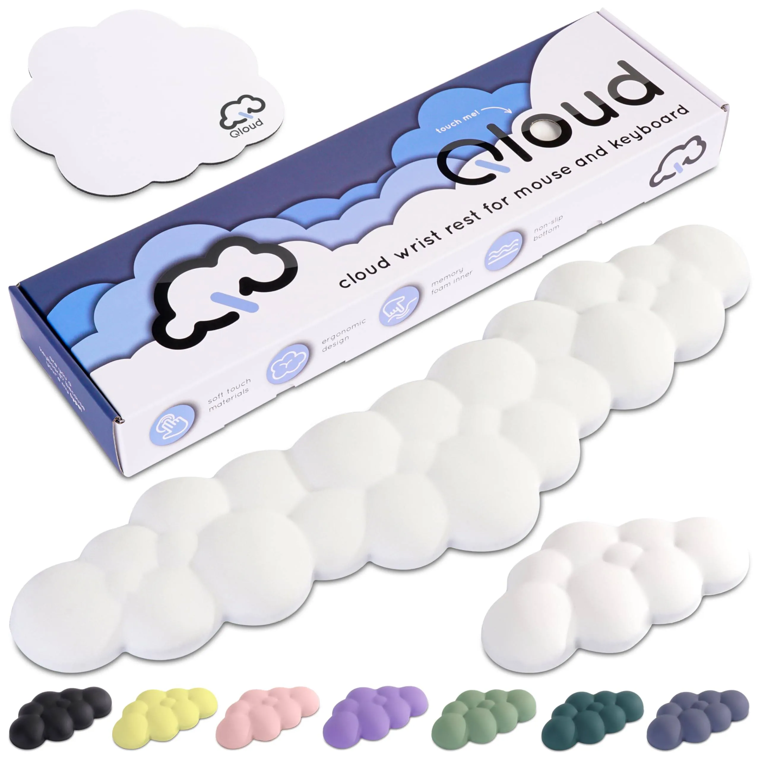 Qloud Cloud Wrist Rest Keyboard – Cloud Palm Rest Keyboard Rest – Desk Cloud 