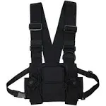 Multi-Pocket Chest Rig Bag Utility Vest Chest Bag for Men Hands Free Radio Front Pack Pouch Hip Hop Chest Pack Functional Tactical Harness for Women Running Exercise Hiking Camping