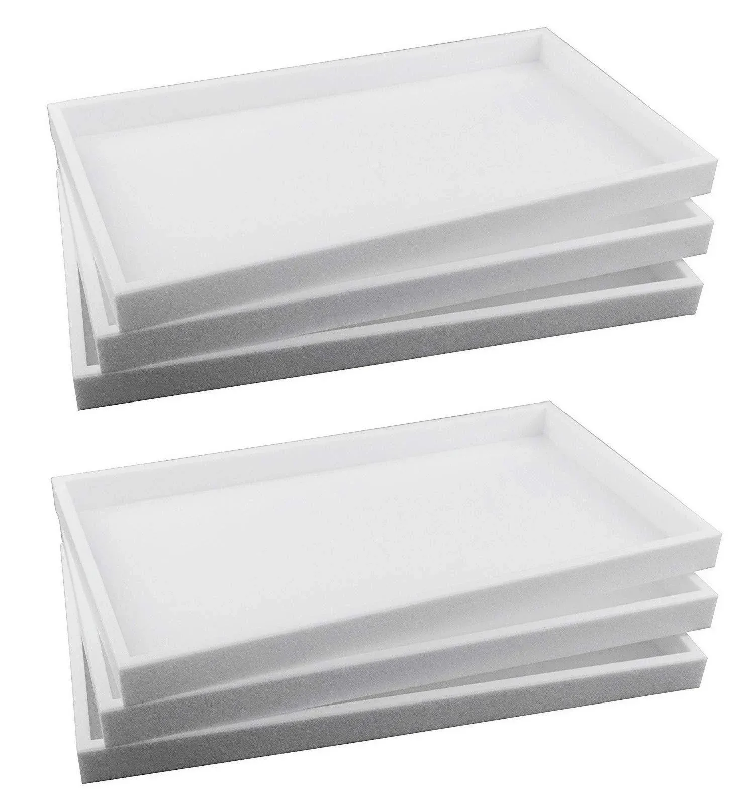 888 Display  1-Inch Deep Full Size Plastic Stackable Jewelry display tray