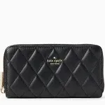 Kate Spade Carey Large Continental Wallet Quilted Leather Black