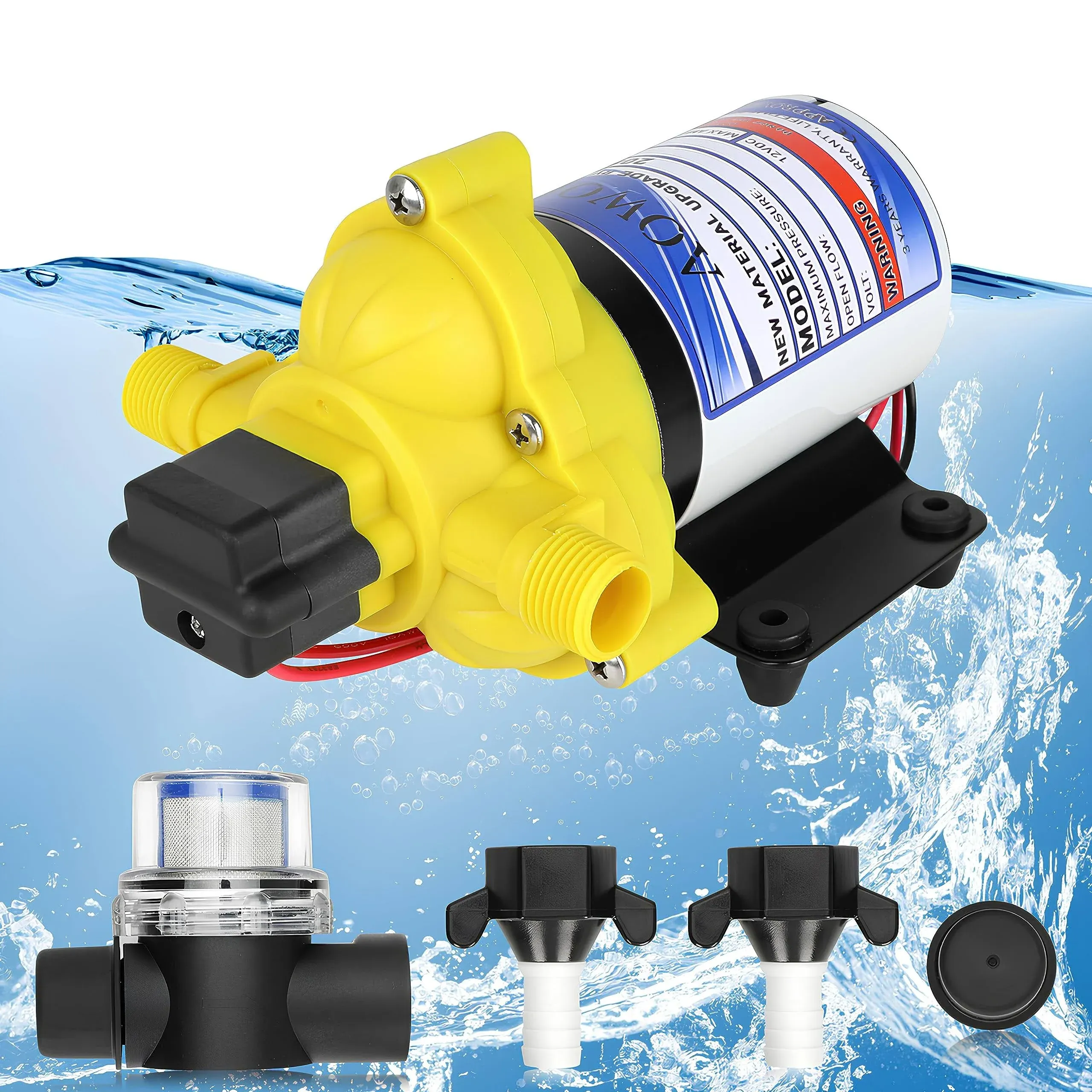 Rv Water Pump,12v Diaphragm pump,2088-554-<wbr/>144/2088-403-1<wbr/>44 Fresh Water Pump,12v