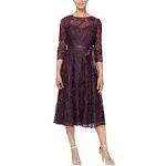 Alex Evenings Women's Embroidered Dress