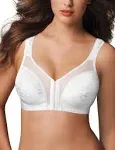 Playtex 18 Hour 4695 Front-Close Wirefree Bra with Flex Back White 40C