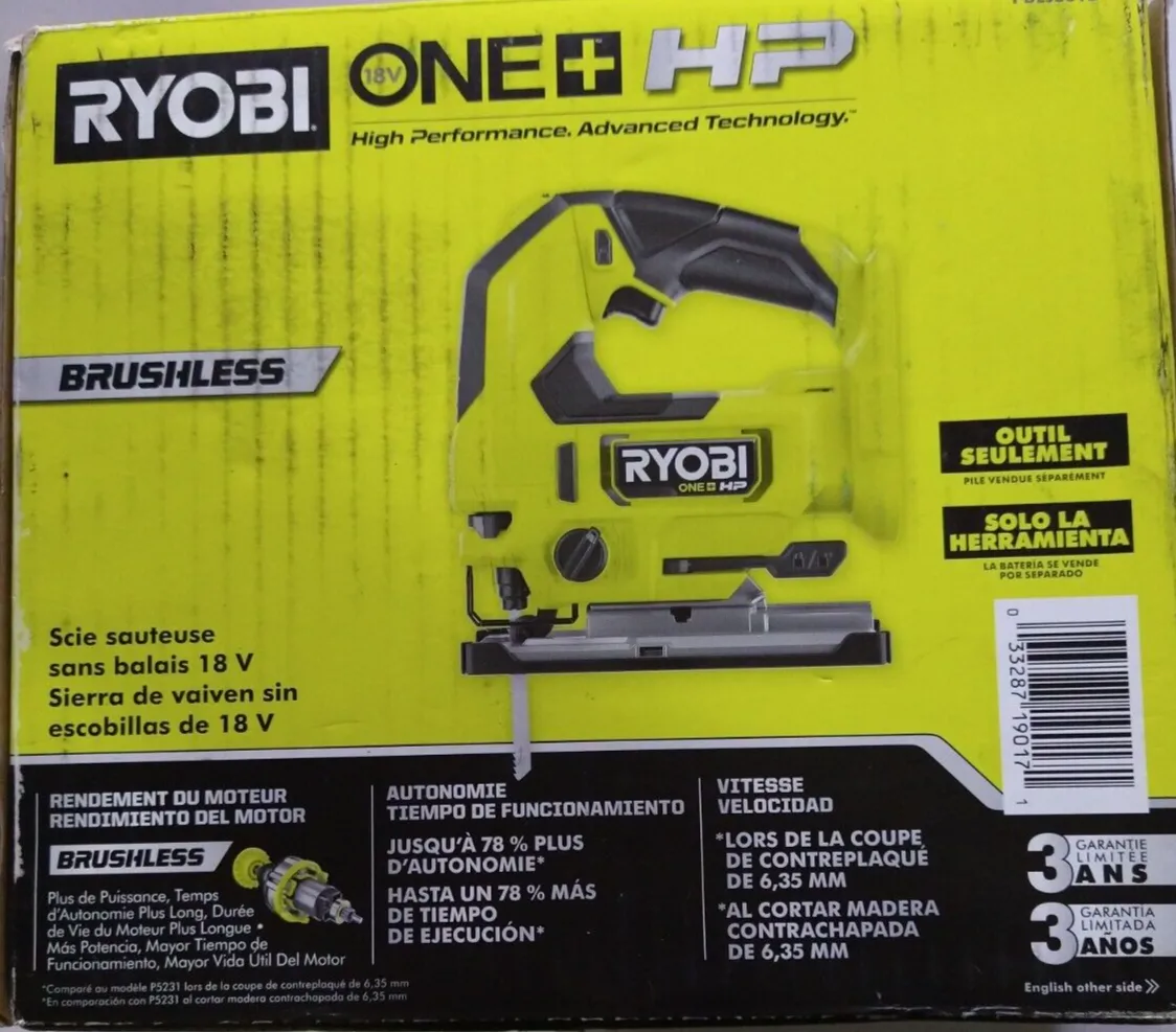 Ryobi 18V ONE+ HP Brushless Cordless Jig Saw (Tool-Only)