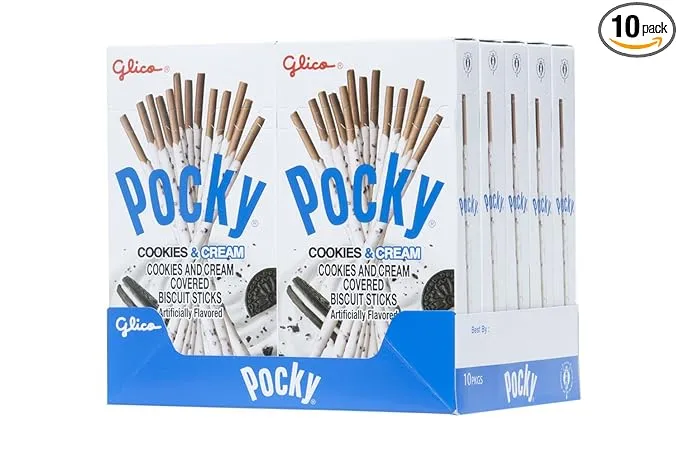 Pocky Biscuit Stick, Cookies and Cream, 2.47 Ounce (Pack of 10)