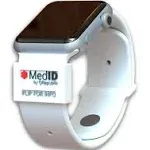 Medical ID Tags. That Sleeve fits Most Bands Like Samsung Gear, Apple Watch, Mi Band, Fitbit, Garmin, and Other Watches. One Size for Women, Men, and Kids