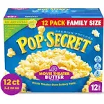 Pop Secret Movie Theater Butter Microwave Popcorn - 12ct