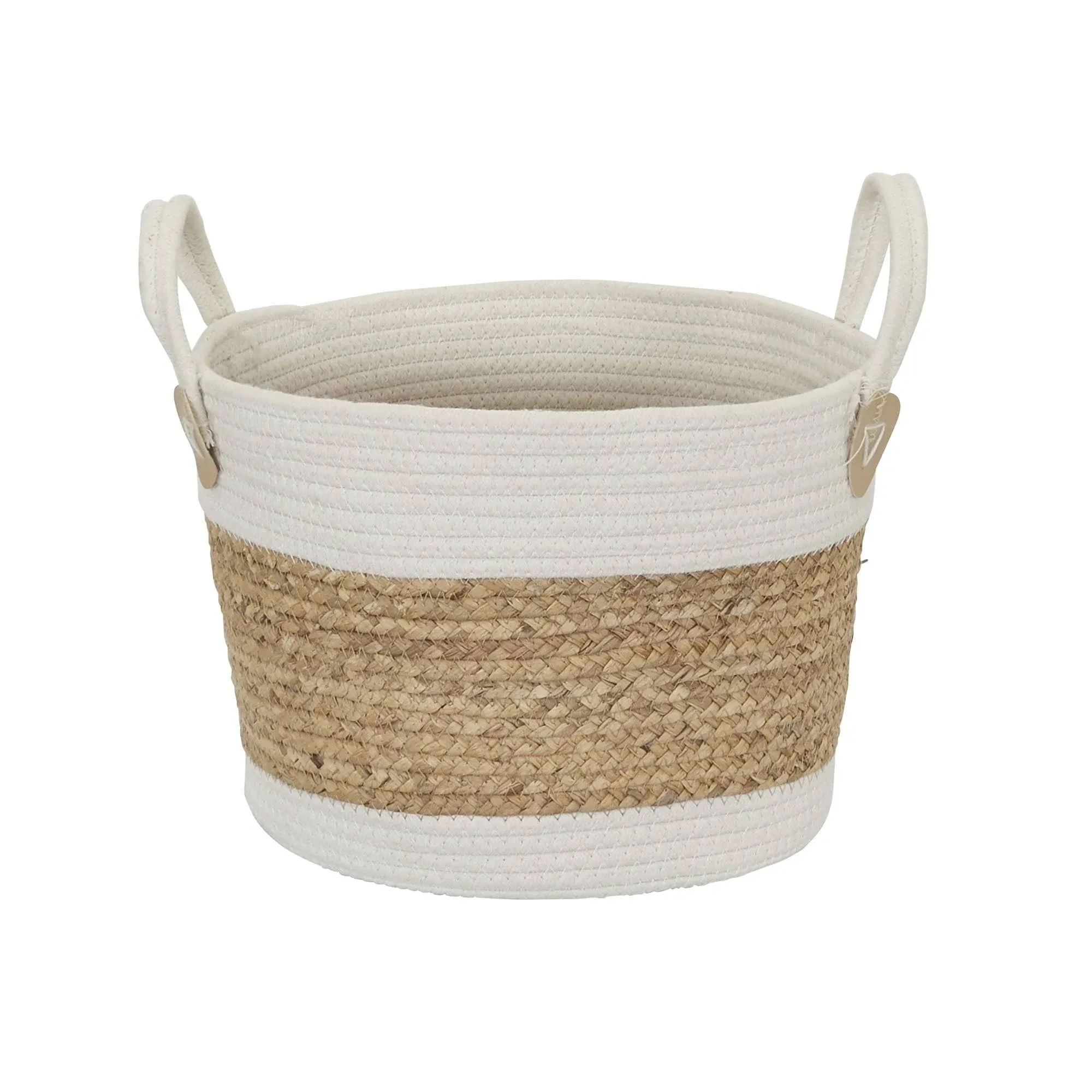 Cotton And Hyacinth Basket In Cream