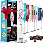 Powerlix Milk Frother Handheld Battery Operated Electric Whisk Foam Maker For Coffee