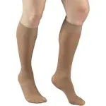 Truform Women's Stockings, Knee high, Sheer: 8-15 mmHg, Beige, Large