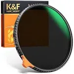 K&amp;F Concept 49-95mm Variable ND Filter ND2-ND400 Lens Filter Waterproof Nano-X