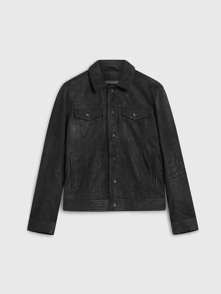 John Varvatos Men's Andrew Leather Jacket