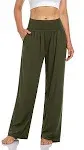 UEU Women&#039;s Casual Loose Wide Leg Cozy Pants Yoga Sweatpants Comfy High Waisted 