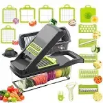 Vegetable Chopper Mandoline Slicer Pro 15 in 1 Vegetable Slicer Cutter with Multi Blade Onion Chopper for Potato Tomato Cucumber Carrot