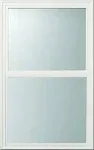 ODL Venting Entry Door Glass Replacement for Home Improvement - 24" x 38" Exterior or Front Door Inserts Glass Kit with Double Pane Tempered Clear Glass for House (Vertical Slide) - White Frame