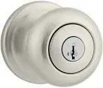 Kwikset Locks - Juno SmartKey Satin Nickel Mushroom Keyed Entry Door Knob