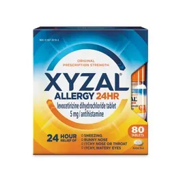 Xyzal 24hr Allergy Relief Antihistamine Tablets - 80 count