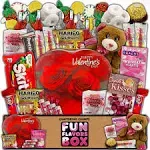 Fun Flavors Box Valentines Candy Snack Gift Box 50 Count Variety Pack Care Package, Size: One Size