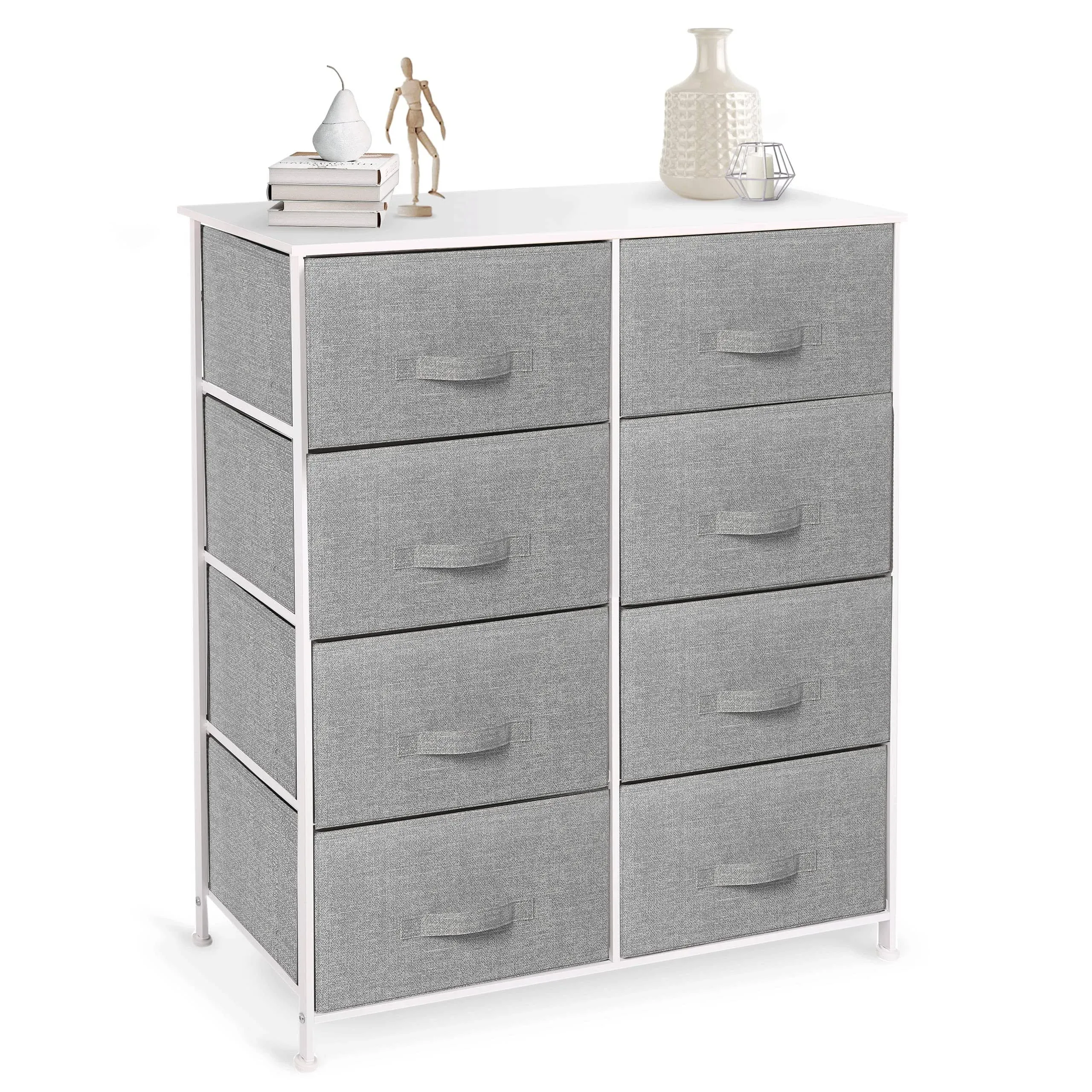 Bino 3-Drawer Fabric Dresser Storage Tower