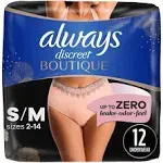 Always Discreet Boutique Large Maximum Protection Underwear 18 Ct Pack