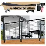 Muzata 36" Brushed Horizontal Surface Mount 6.5ft-19.5ft Complete Set 