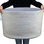 Casaphoria Extra Large Blanket Basket for Living Room - Cotton Rope Basket Woven Storage for Blankets, Towels, Pillows and Toys