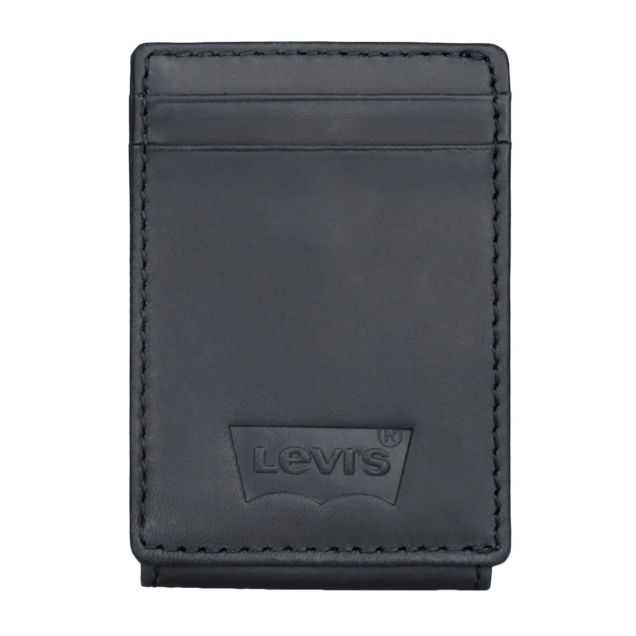 Levi's Men's Marconi Wide Leather RFID Slim Wallet