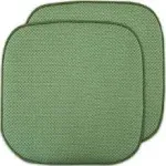 Sweet Home Collection Honeycomb Memory Foam Square 16 in. x 16 in. Non-Slip Indoor/Outdoor Chair Seat Cushion, Green (2-Pack) CPMF-005-GRN-2PK