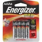 Energizer MAX AAA Alkaline Battery - 4 pack