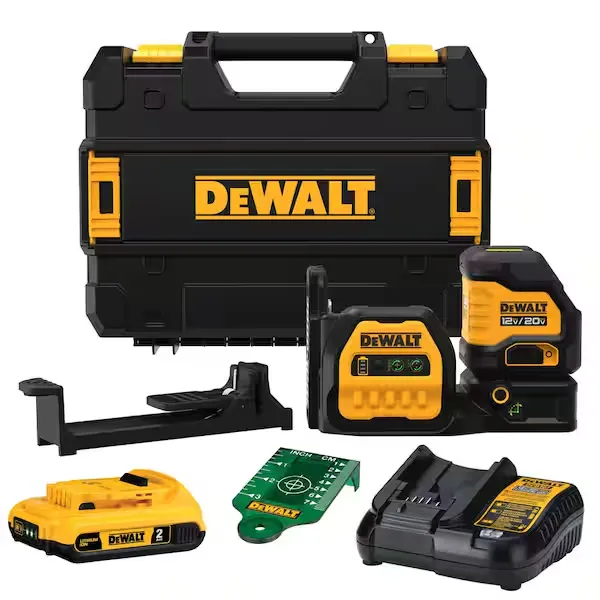 DeWalt DCLE34020G 20V MAX* Cordless Cross Line Green Laser Kit