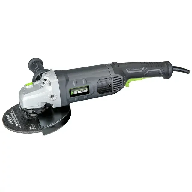 Genesis 7 in. 15 Amp Angle Grinder with 3-Position Side Handle & Wheel Guard GAG1570