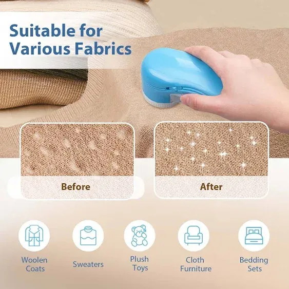 Bubbacare Fabric Shaver, Electric Lint Remover, Lint Shaver with 3 Replaceable ...