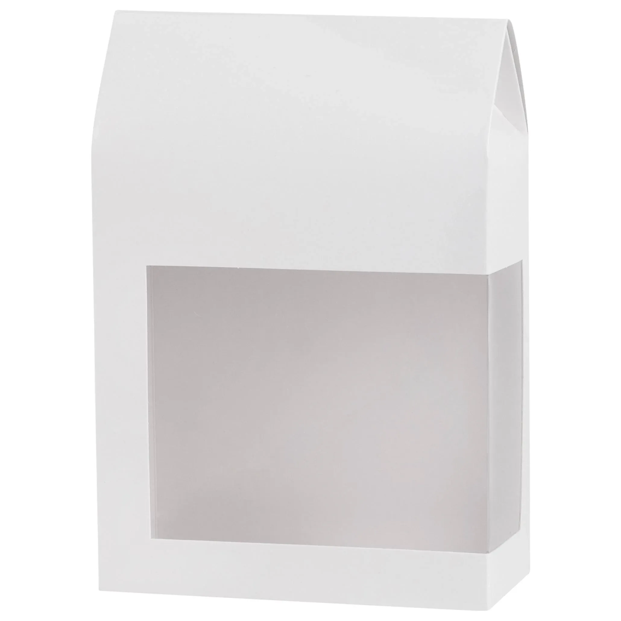 Gift Boxes 8 Pack Tall Paper Boxes with Window White 8X5.5X2.5