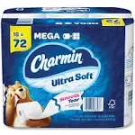 Charmin Ultra Soft Toilet Paper 18 Mega Rolls = 72 Regular Rolls