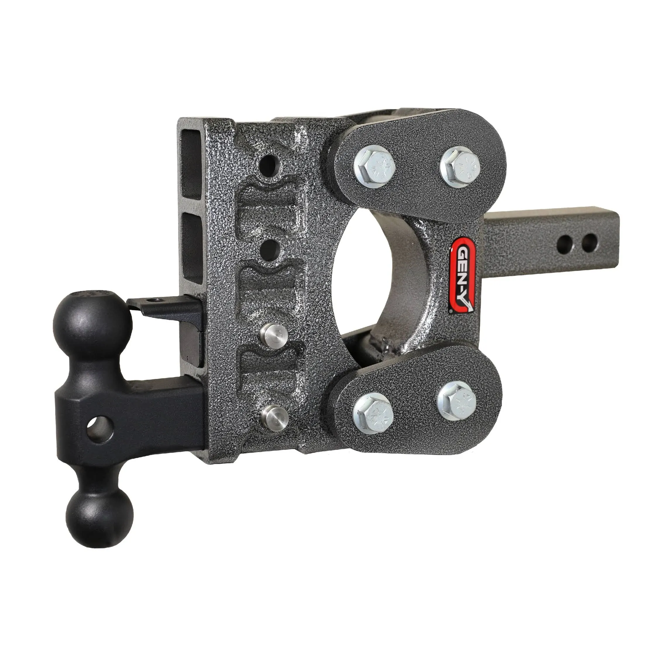 Gen-Y The Boss Torsion-Flex 2in Shank 5in Drop 10K Hitch w/GH-031 Dual-Ball/GH-032 Pintle Lock