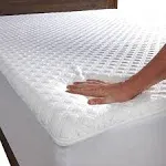 SafeRest 100% Waterproof Queen Size Mattress Protector - Fitted with Stretchable Pockets - Machine Washable Cotton Mattress Cover for Bed