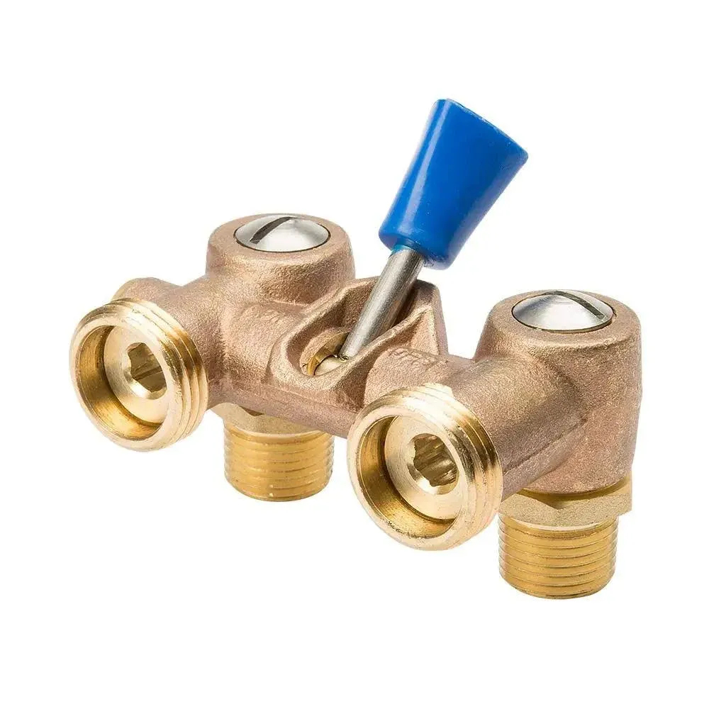 1/2 in. MIP x SWT Brass Dual Washing Machine Valve