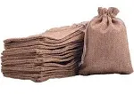 Sansam 50pcs 7.0x9.0cm/2.8''x3.6'' Camel Lining Burlap Small Gift Bags Hemp/Hessian Bags, Jewelry Pouches, Wedding Favors, Jewelry Packing, Sacks