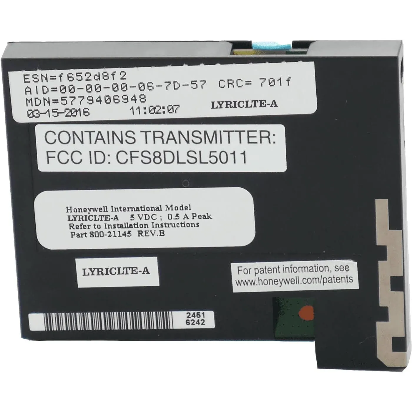 Honeywell LTE-L57A AT&amp;T LTE Cellular Module for Lynx