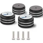 Monosaudio 4pcs 40x20mm Speaker Isolation Feet 3M Adhesives Speaker Spike Pads with Non-Slip Rubber Rings for Audio,Speakers, Subwoofers, Home Theater