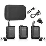 Movo WMX-1-DUO 2.4GHz Dual Wireless Lavalier Microphone System