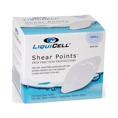 LiquiCell Shear Point Bandages, CPAP Nasal Pads, Box, 100 Bandages, Small