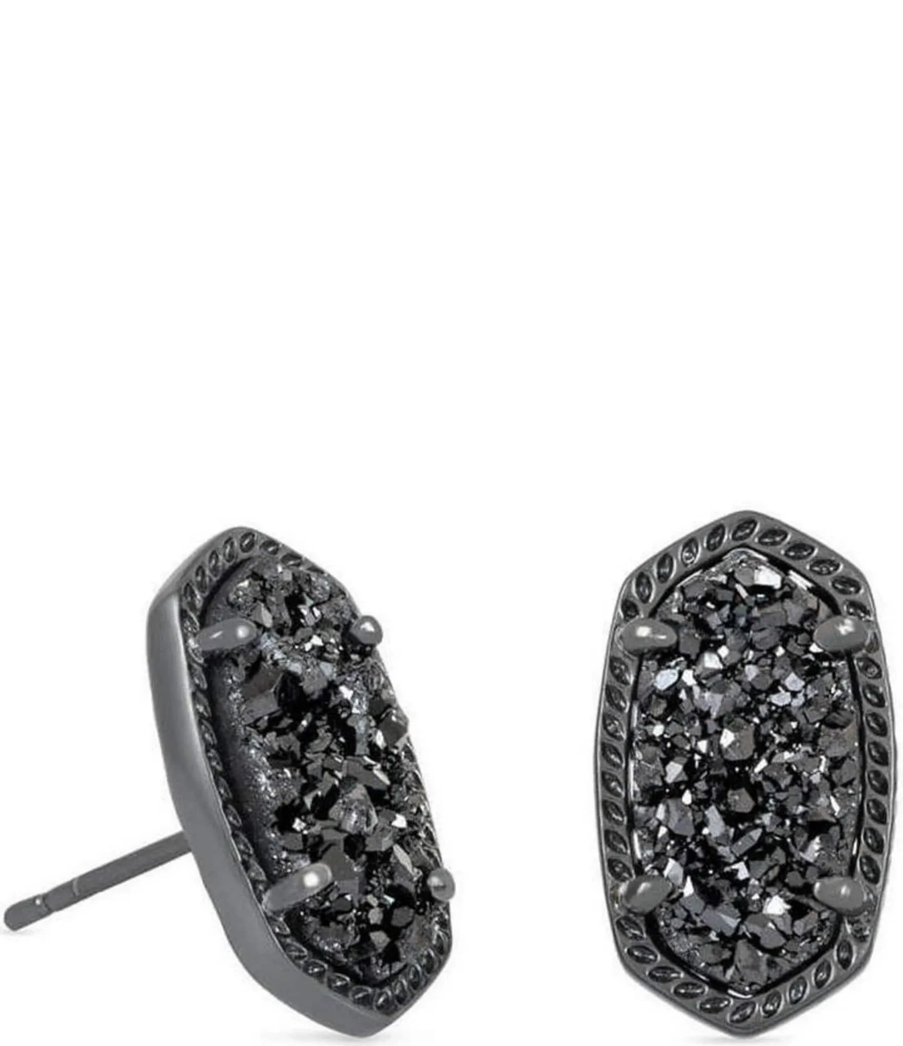 Ellie Earrings Black Drusy by Kendra Scott