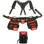 Milwaukee General Contractor Work Belt with Suspension Rig Electricians Pouch