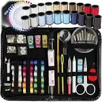 ARTIKA Sewing Kit for Adults and Kids (111 PCS) - Small Beginner Set w/Multicolor Thread, Needles, Scissors, Thimble & Clips - Emergency Repair and Travel Kits - Sewing Accessories and Supplies