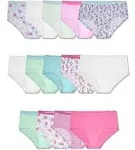 Fruit of The Loom Girls Assorted Cotton Brief Underwear, 14 Pack Panties Sizes 4 - 14, Girl's, Size: 12