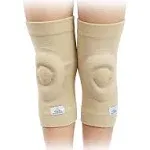 SkatingSpirit Gel Knee Pads (1 Pair), Cushion and Support Knee Cap for Dancing Figure Skating Gymnastic, Youth and Adult (Small) Beige