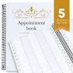 Undated Appointment Book Schedule Reservation - 5 Columns 200 Page Appt Book Org