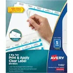 Avery 11492 Index Maker 5 Tabs per set 5 sets per pack